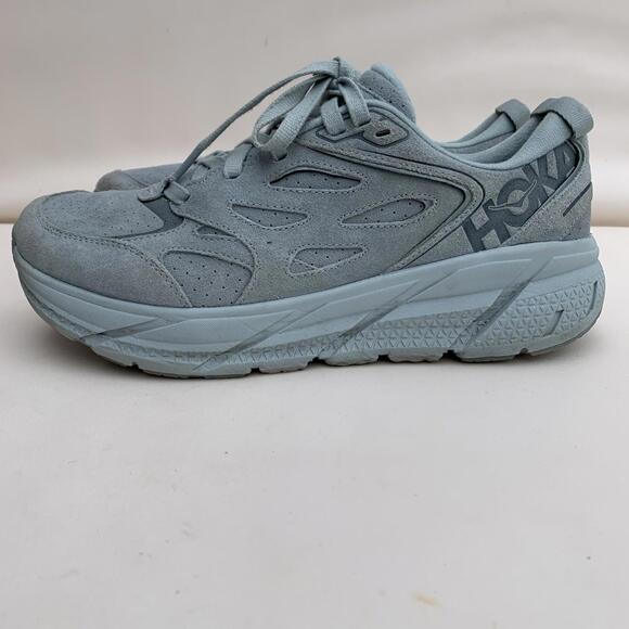 Hoka Clifton L Suede Size 10.5 Mens Grey  Lifestyle Running Shoes Sneakers - Picture 1 of 10
